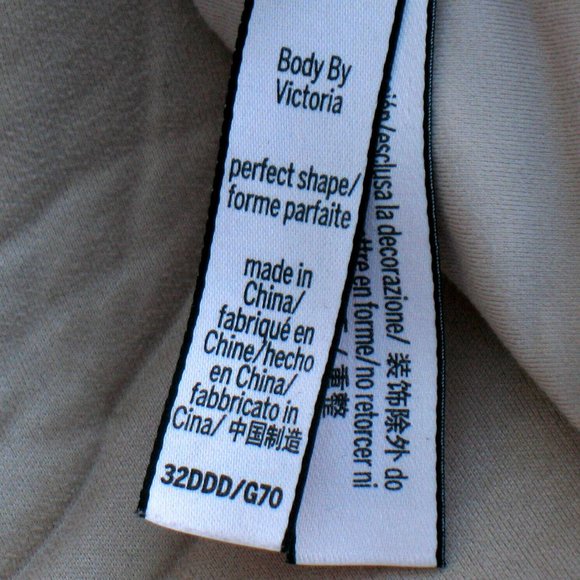 Victoria's Secret Body By Victoria Perfect Shape Underwire Padded Tan Sz 32DDD - Picture 5 of 6